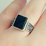 انگشتر نقره مردانه مدل عقیق کد P9800