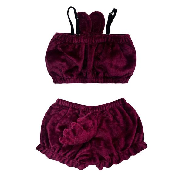 ست نیم تنه و شلوارک راحتی دخترانه مدل لبوبو 03