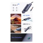 هاب 6 پورت USB-C بیسوس مدل BS-OH151 (گارانتی 24 ماهه آونگ)