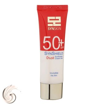 کرم ژل ضدآفتاب بدون رنگ سان‌اسکین، مدل SPF50، مناسب پوست‌های چرب و مستعد آکنه و حجم 50 میلی‌لیتر، فاقد چربی، ضد آب، محافظت کننده