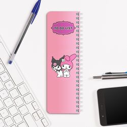 دفتر برنامه ریزی مدل تو دو لیست چوبی طرح کرومی کد KUROMI 1 - جین 12 عددی