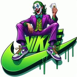 برچسب DTF استیکر حرارتی لباس طرح جوکر و نایک