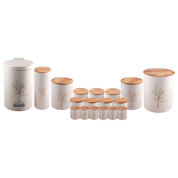 سرویس آشپزخانه 18 پارچه آرتیستون مدل درب بامبو