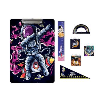 بسته لوازم تحریر مدل فضانورد فانتزی مجموعه 7 عددی - کارتن 6 عددی