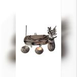 ست 4 تکه دکوری بتنی مدل لوتوس کد 201