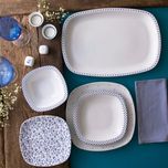 سرویس غذاخوری 27 پارچه چینی زرین ایران مدل کواترو ورنیکا درجه یک