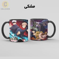 ماگ انیمه جوجوتسو کایسن (Jujutsu Kaise) کد 16 (سفید ، مشکی ، حرارتی)