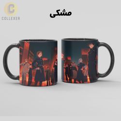 ماگ انیمه جوجوتسو کایسن (Jujutsu Kaise) کد 17 (سفید ، مشکی ، حرارتی)