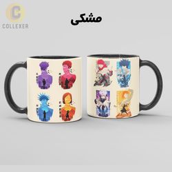 ماگ انیمه جوجوتسو کایسن (Jujutsu Kaise) کد 20 (سفید ، مشکی ، حرارتی)