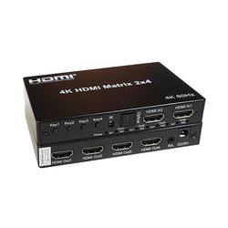 ماتریکس HDMI 2×4 کی نت مدل K-MAHD2024 با ریموت کنترل