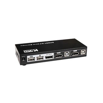 کی وی ام سوئیچ 2 پورت DisplayPort اتوماتیک همراه کابل کی نت مدل K-SWDPK402