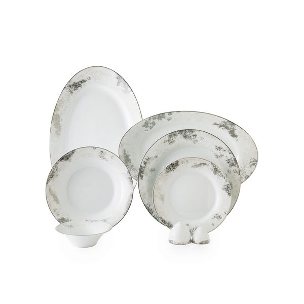 سرویس غذاخوری 35 پارچه چینی زرین ایران سری شهرزاد مدل کلودیا درجه عالی