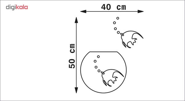 آیینه پلکسی پرشین استیکر طرح تنگ ماهی