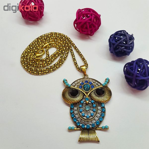 گردنبند زنانه طرح جغد مدل TJ003