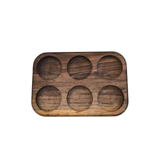 زیرلیوانی چوبی گردو - جای فنجان چای و قهوه