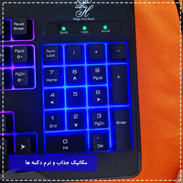 کیبورد پی های تک مدل RGB x260 Professional