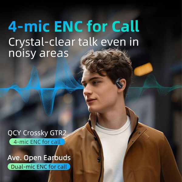 هدفون بلوتوثی QCY MeloBuds Neo – بیس عمیق، مکالمه شفاف، ضدآب