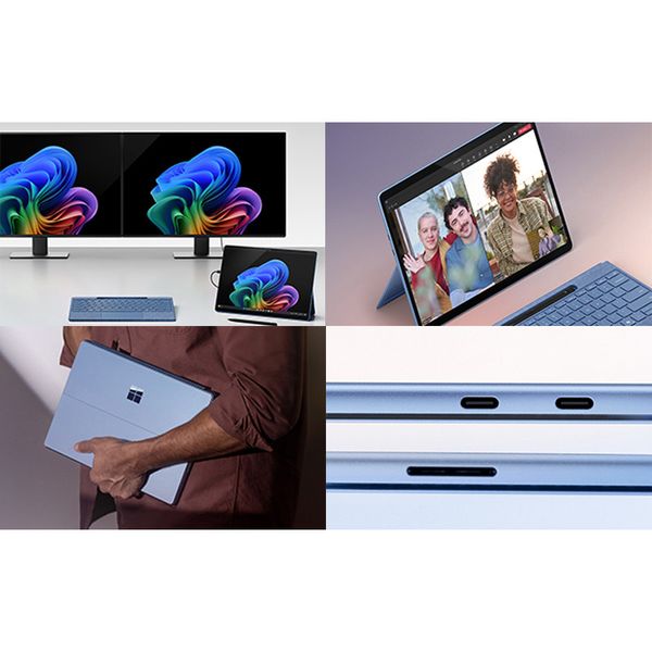 تبلت 13 اینچی مایکروسافت مدل Surface Pro 11-Snapdragon X Plus LCD ظرفیت 512 گیگابایت و رم 16 گیگابایت به همراه کیبورد Surface Pr