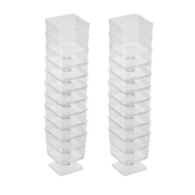 لیوان یکبار مصرف مدل مربع کد 90cc بسته 20 عددی