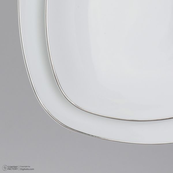 سرویس چینی 27 پارچه غذاخوری چینی زرین ایران سری کواترو مدل سمن درجه عالی