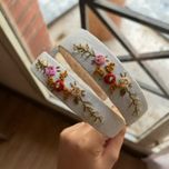 تل دست دوز زنانه مدل گلدوزی و منجوق دوزی