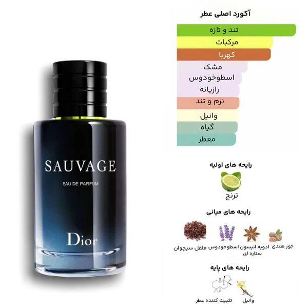 ادو پرفیوم مردانه نیفتی مدل ساواج دیور حجم 60 میلی لیتر