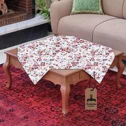 رومیزی برند رومیزی باز طرح مربع مدل گلریز زیبا کد 11048-1