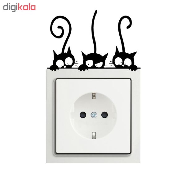 استیکر کلید پریز طرح گربه کد M10