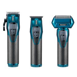 ست ماشین اصلاح موی سر و صورت شارژی کیمی مدل KM-8559 بسته 3 عددی