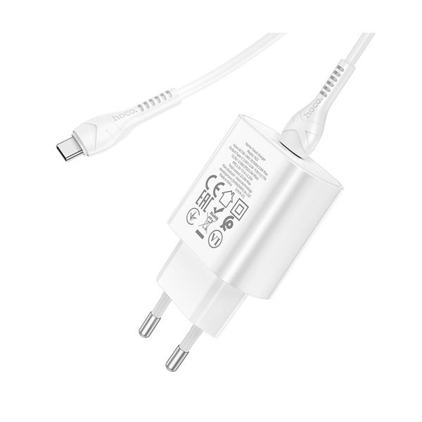 شارژر دیواری هوکو مدل N22 PD 25W به همراه کابل Type-C – فست شارژ سریع و ایمن