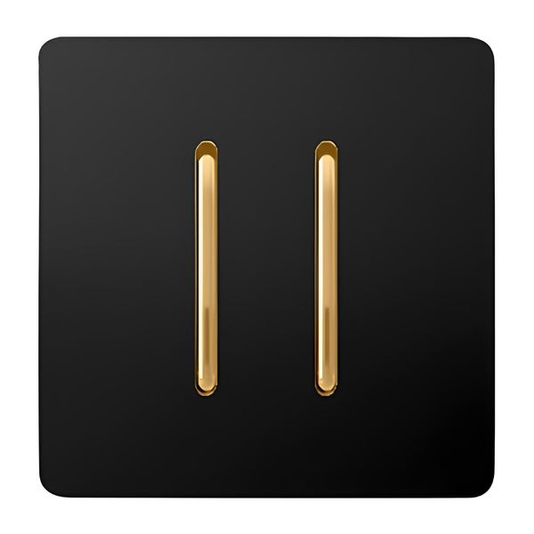 کلید دو پل صنایع آسیا الکتریک مدل کریستال BLK-GLD