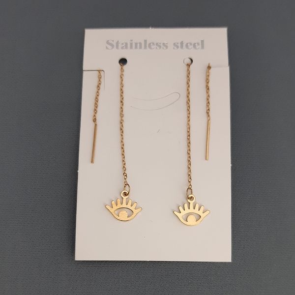 گوشواره زنانه مدل بخیه ای طرح چشم