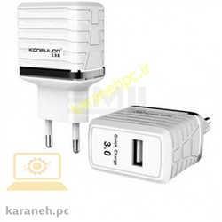 شارژر دیواری فست شارژ کانفلون Konfulon مدل C32Q با توان خروجی کلی 18 وات