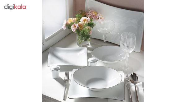 سرویس غذاخوری 30 پارچه چینی زرین ایران سری وینچی الیسه مدل سمن درجه عالی