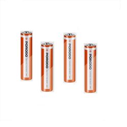 🔋 باتری قلمی لیتیومی شارژی Porodo مدل PDAA25RB | ظرفیت 2500mAh | بسته 4 عددی