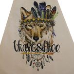 چادر بازی کودک مدل سرخپوستی طرح حیوانات کد PT507 به همراه کوسن