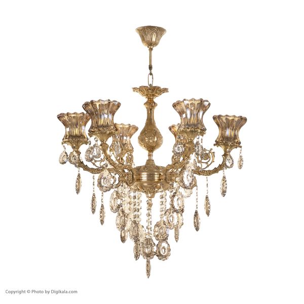 لوستر 6 شعله شاهان تک کد B/8028