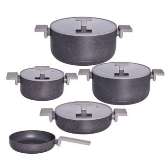 سرویس قابلمه و تابه گرانیتی 9 پارچه پرارین مدل ESTIMA کد 4320