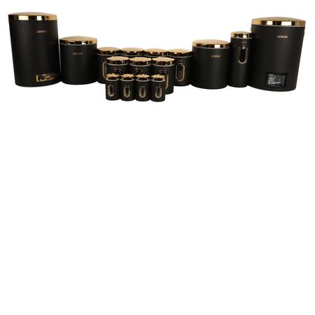 سرویس آشپزخانه 17 پارچه مشکی درب طلایی آرتیستون 