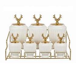 ست پاسماوری 8 پارچه مدل گوزنی به همراه استند