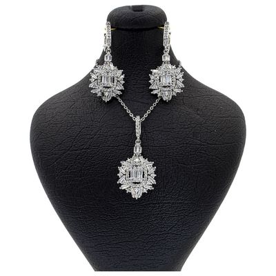 نیم ست نقره زنانه مدل DRG-EMN01