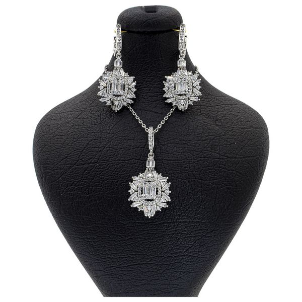 نیم ست نقره زنانه مدل DRG-EMN01