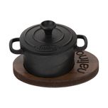 قابلمه چدن نالینو مدل Feleti سایز 10 به همراه استند چوبی