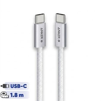 کابل تبدیل USB-C به USB-C انکر مدل  Zolo A8060H21 طول 1.8 متر با توان 240 وات