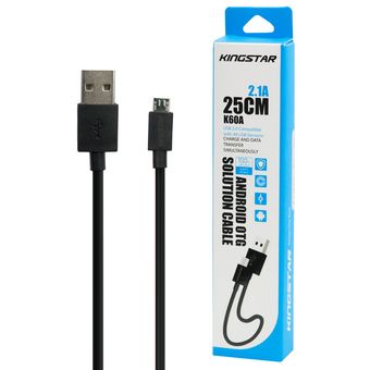 کابل تبدیل USB به microUSB کینگ استار مدل K60Aطول 25 سانتی متر