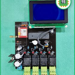 کیت کنترل 4 وسیله برقی با پیامک به همراه نمایشگر لمسی