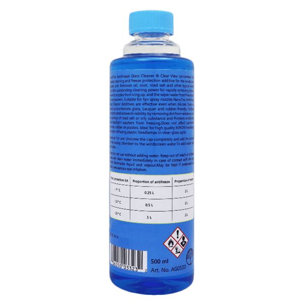 مایع شیشه شوی نانوتیس مدل Anti Freeze حجم 500 میلی لیتر
