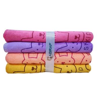 دستمال آشپزخانه ابراف مدل سوپر میکروفایبر عروسکی ABSUPERD404 بسته 4 عددی