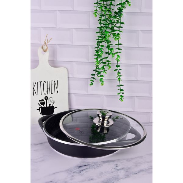 تابه ام جی اس طرح دو دسته کد 800207 سایز 28