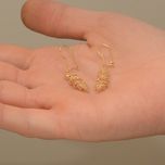 نیم ست طلا کم اجرت 18 عیار زنانه طلای مستجابی مدل تاج T89 کد 8574